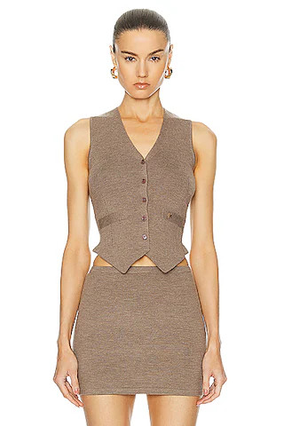 Eterne Paiges Vest in Millet | FWRD | FWRD 