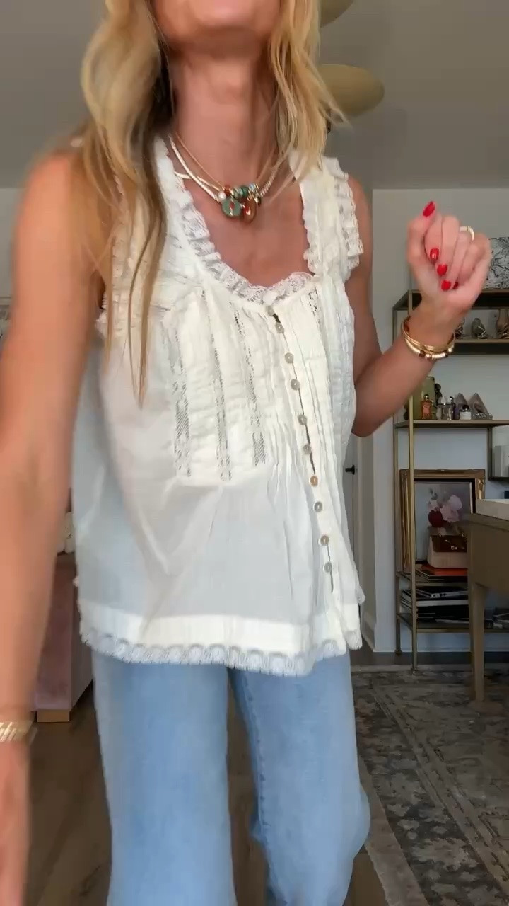 White tank + denim look!
Tank: runs TTS, wearing size small 
Denim: runs TTS, wearing size 25

Get 20% off Anthropologie orders over $100 with my exclusive code LEANNE20

#LTKootd #LTKSeasonal #LTKSaleAlert