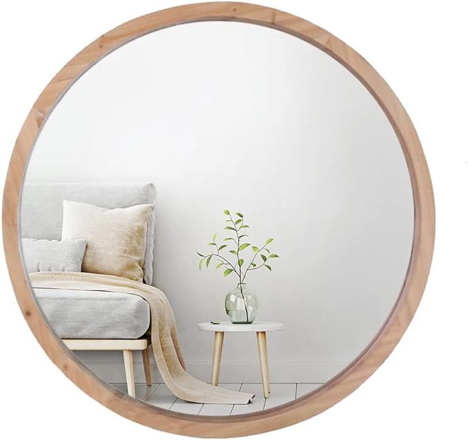Mirrorize Round Mirror 30" for Living Room Wall Decor, Decorative Circle Mirror, Bathroom Vanity ... | Amazon (US)
