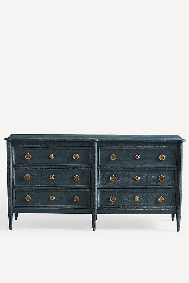 Washed Wood Six-Drawer Dresser | Anthropologie (US)
