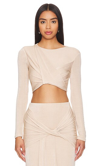 x REVOLVE Evelyn Top in Oatmeal | Revolve Clothing (Global)