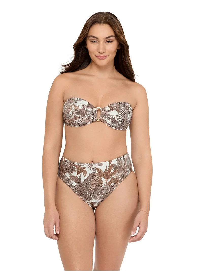 Sofia by Sofia Vergara Women's Ring Front Bandeau Bikini Top, Sizes XS-XL | Walmart (US)