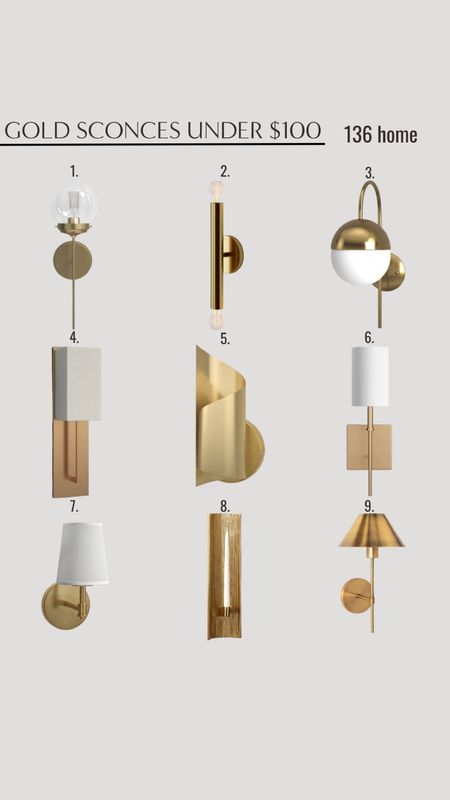 Gold Sconces Under $100 #sconce #goldsconce #moderndecor #lighting #interiordesign #interiordecor #homedecor #homedesign #homedecorfinds #moodboard 

#LTKfindsunder100 #LTKhome #LTKstyletip