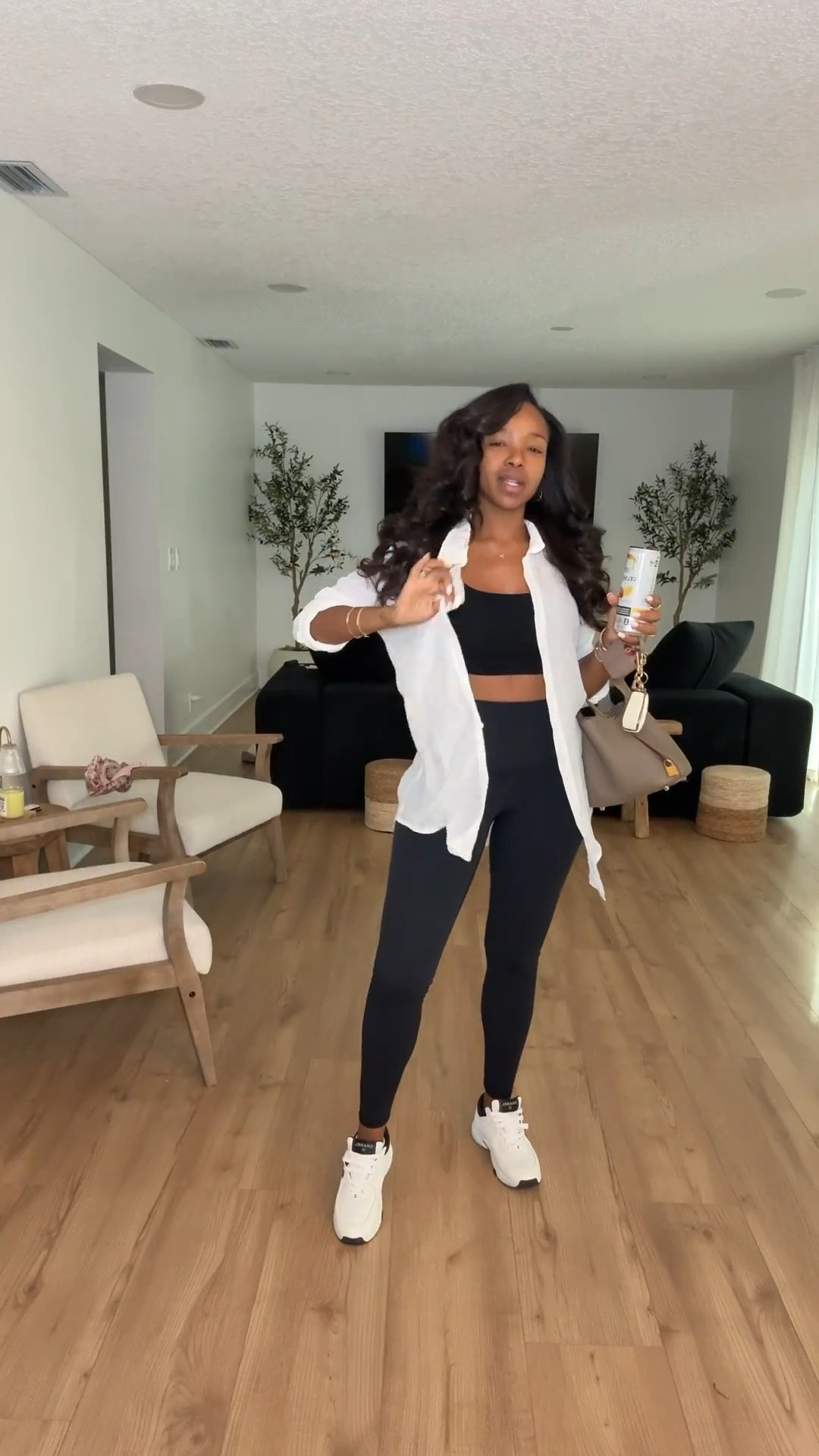Scroll to shop! My go-to airport outfit that still looks put together! Comfy enough for travel days but cute enough to wear straight to brunch when you land.

✨ Fit Details:
• Wearing a size Small
• Buttery-soft matching active set
• Lightweight oversized button-down
• Comfortable sneakers for all-day wear
• Neutral bag that goes with everything
• True to size

✈️ Where to Wear:
• Airport travel days
• Running errands
• Coffee runs
• Mom life
• Casual weekends
• Road trips

Everything is linked below!

xx, Kira | IG: KirasFashionFinds

Measurements:
Kira: 5'4" | Size Small | 140 lbs

#LTKootd #LTKPetite #LTKTravel