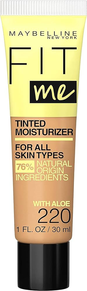 Maybelline Fit Me Tinted Moisturizer, Natural Coverage, Face Makeup, 220, 1 Count | Amazon (US)