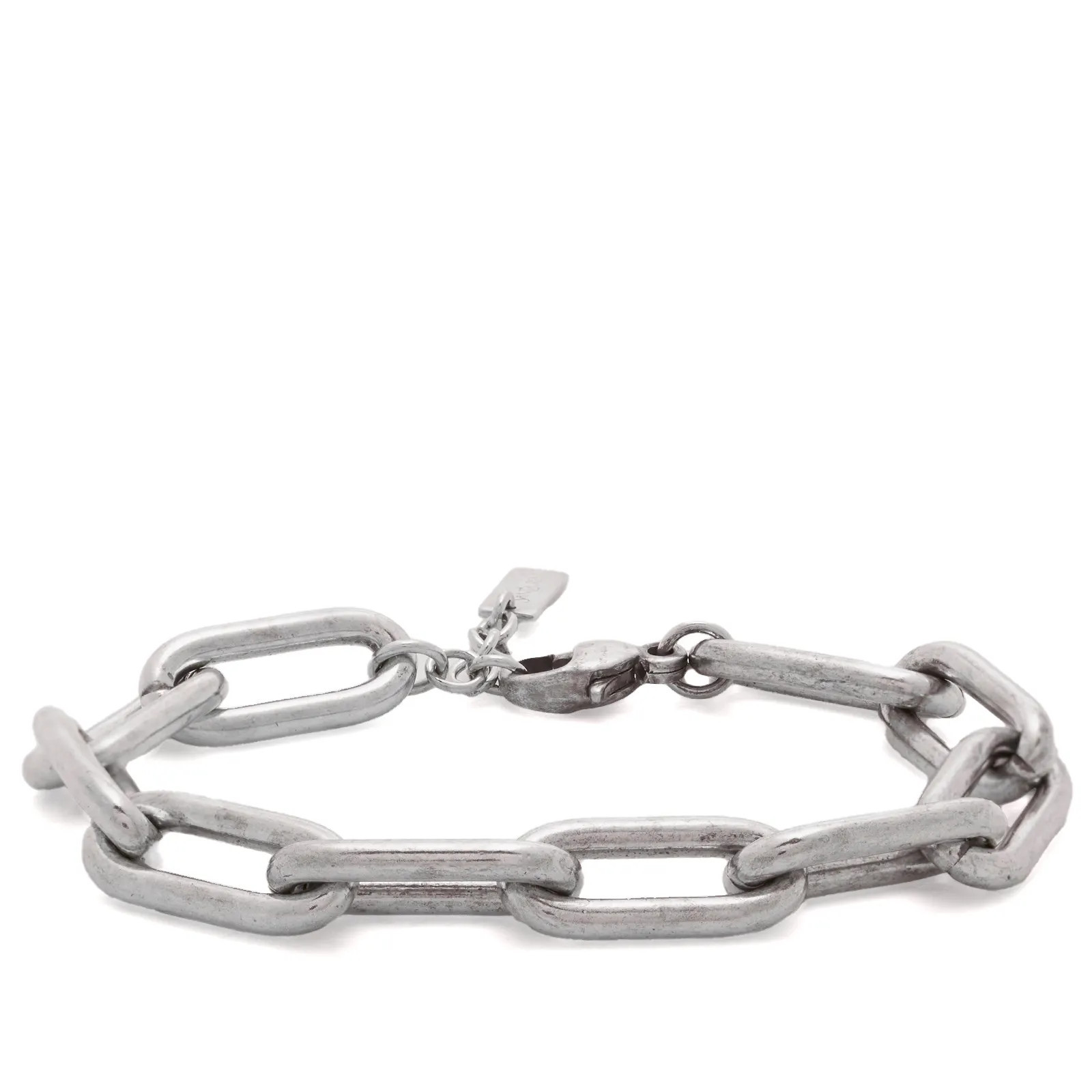 Saint Laurent Men's Silver Loop Chain Bracelet Argent Oxyde Leger | END. Clothing