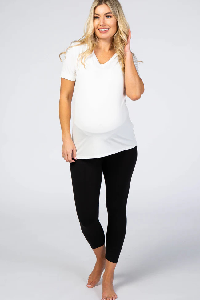 Black Belly Bandit Bump Support Capri Leggings | PinkBlush Maternity