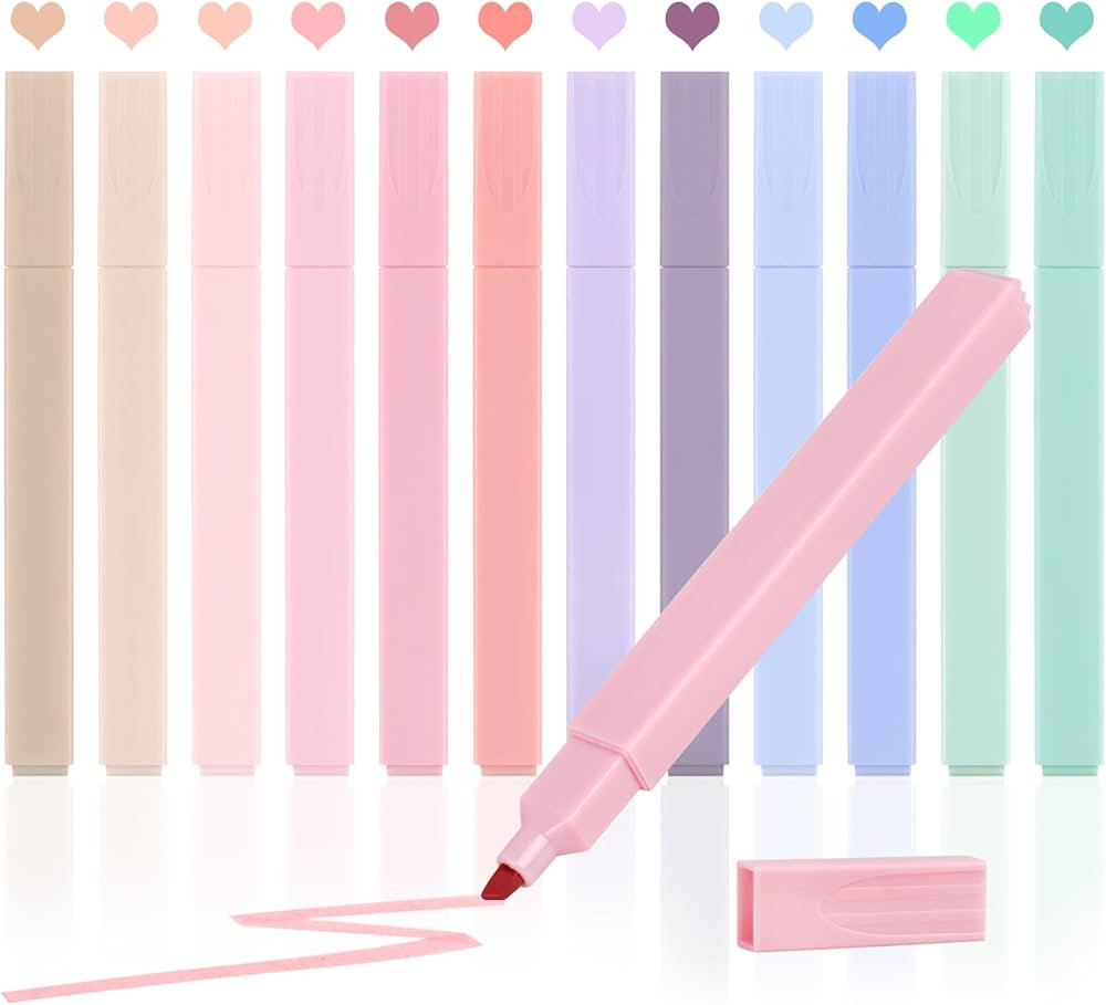 12pcs Bible Highlighters, Bible Highlighters No Bleed, Pastel Highlighter Set, Cute Highlighters,... | Amazon (US)