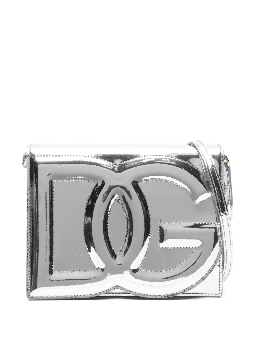 Dolce & Gabbana Pre-Owned embossed-logo cross body bag - Silver | Farfetch Global