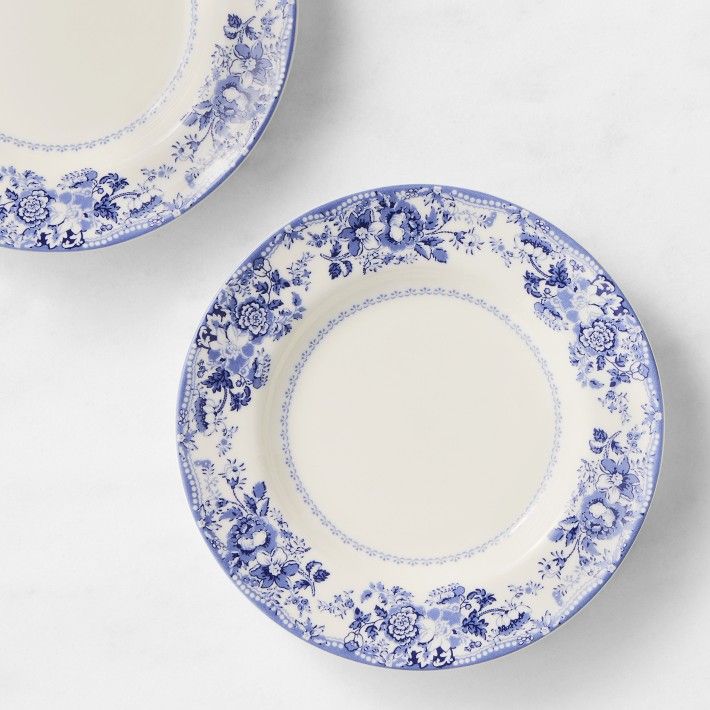 English Floral Appetizer Plates, Set of 4 | Williams-Sonoma