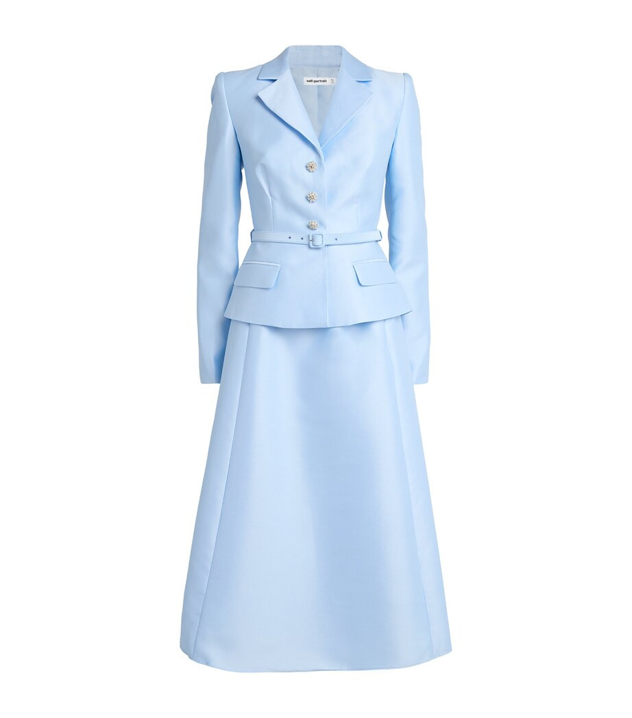 Taffeta Tailored Midi Dress | Harrods