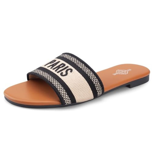 STUNAHOME Summer Flat Sandals for Women Fashion slide Sandals Womens | Amazon (US)