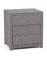 Quinn 3 Drawer Raffia Table | Marshalls
