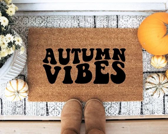 Autumn Vibes Doormat | Fall Doormat | Boho Doormat | Fall Boho Doormat | Home Decor | Fall Decor ... | Etsy (US)