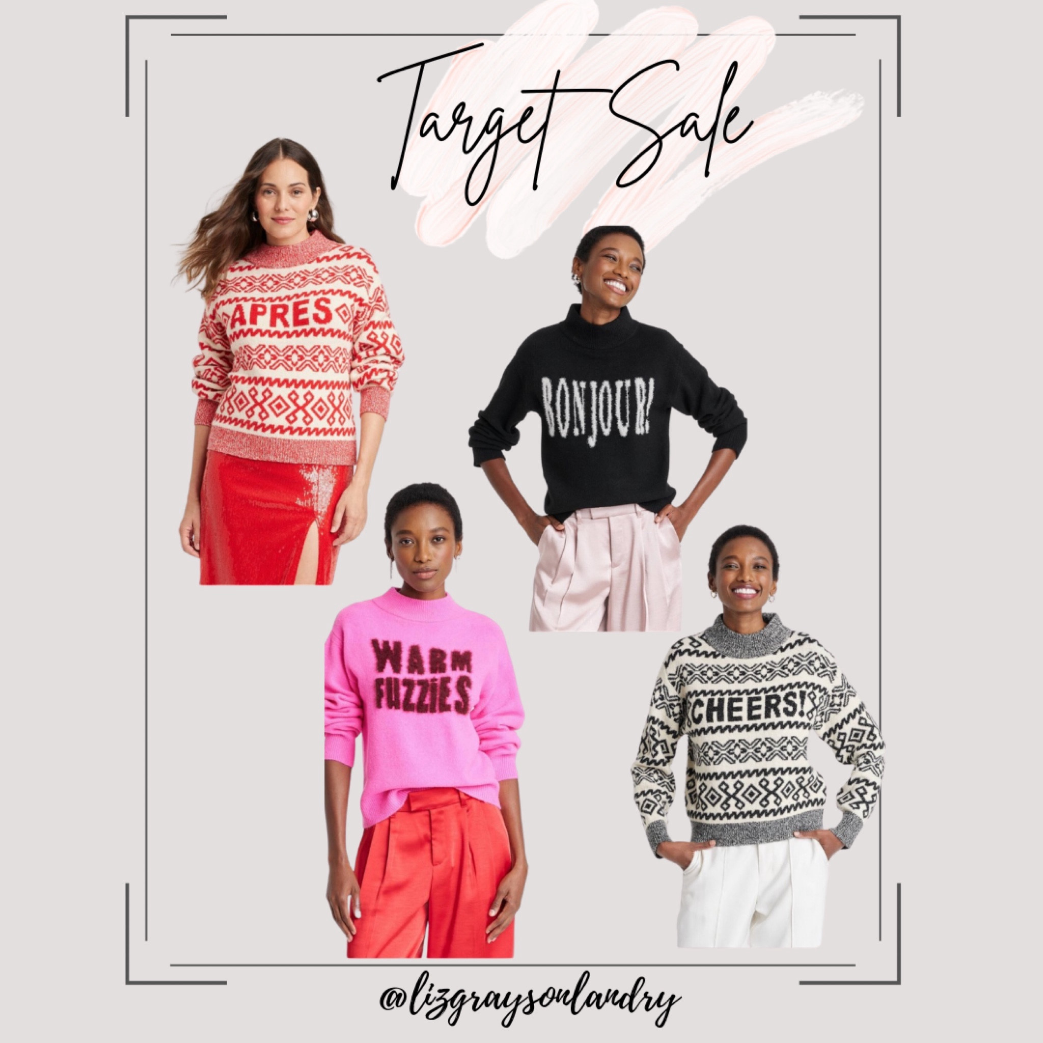 Target sweater sale that is perfect for ski trips or holidays! They are under $18! 

#LTKCyberWeek #LTKsalealert #LTKSeasonal