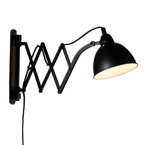 Black Metal Accordion Adjustable Wall Sconce | World Market
