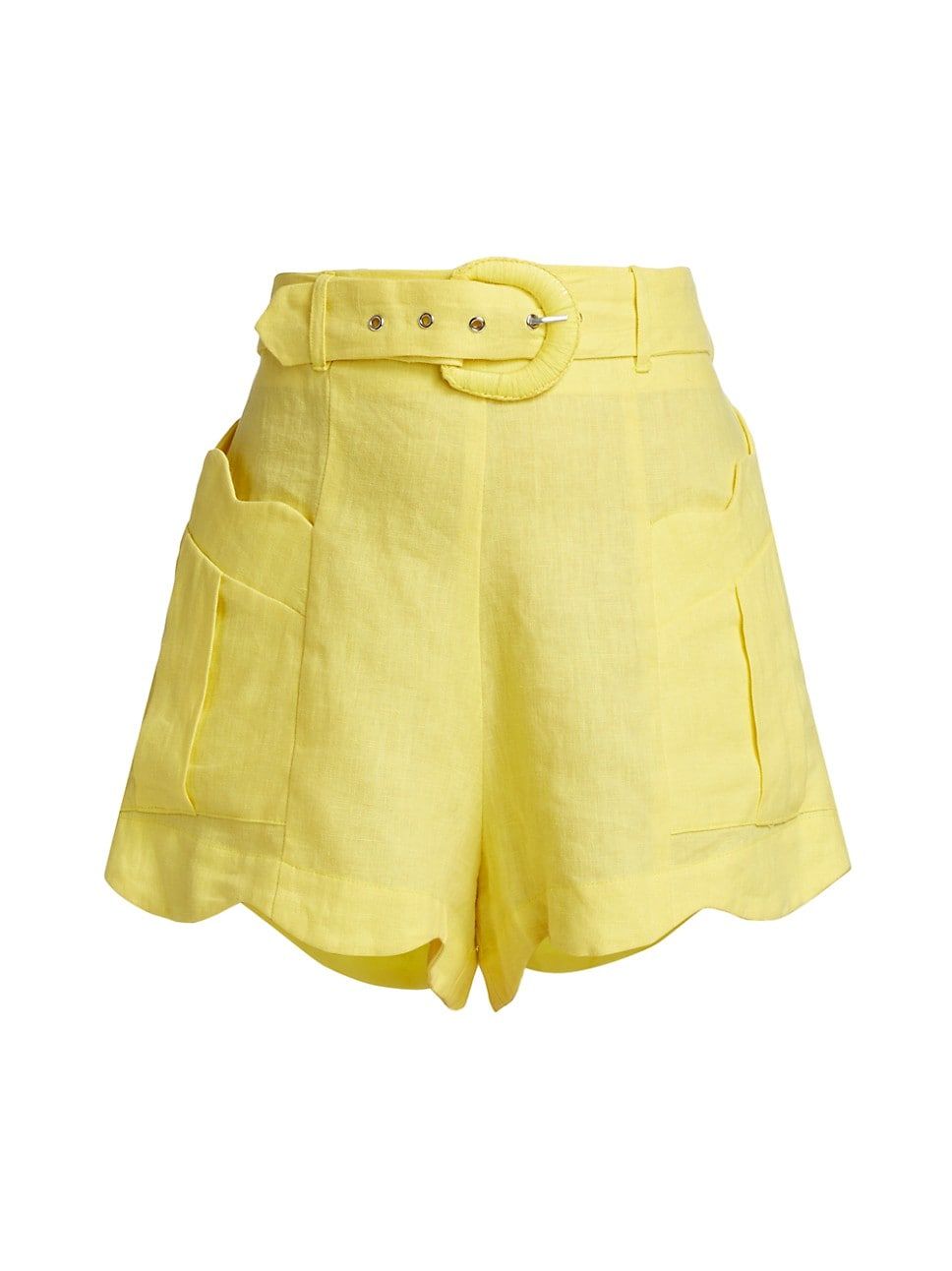 Ruffled-Cuff Belted Shorts | Saks Fifth Avenue