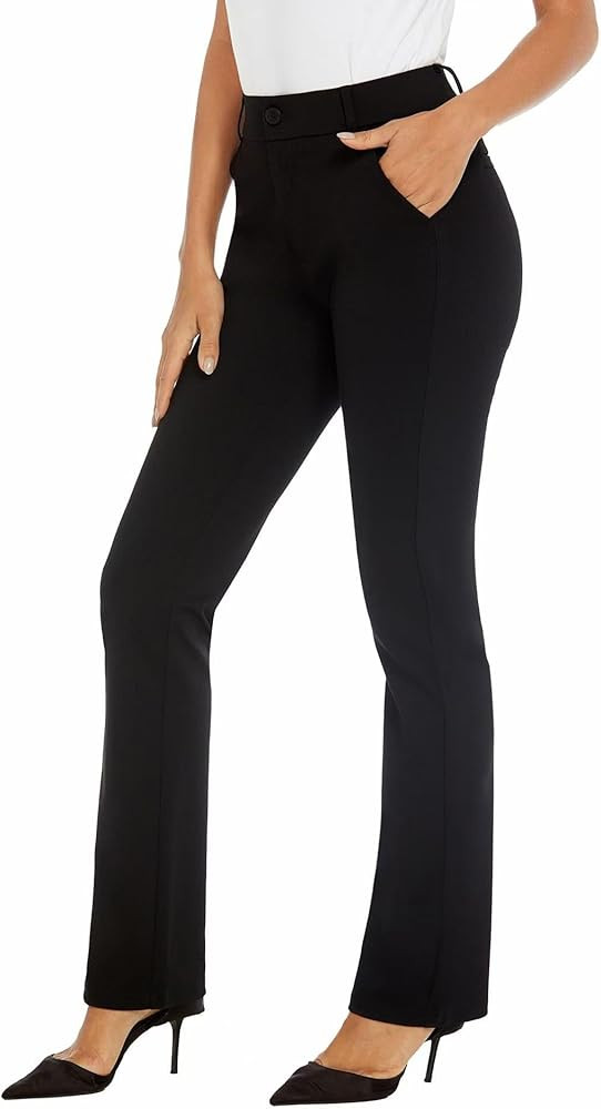 iChosy Women's Ease into Comfort Barely Bootcut Stretch Dress Pants | Amazon (US)