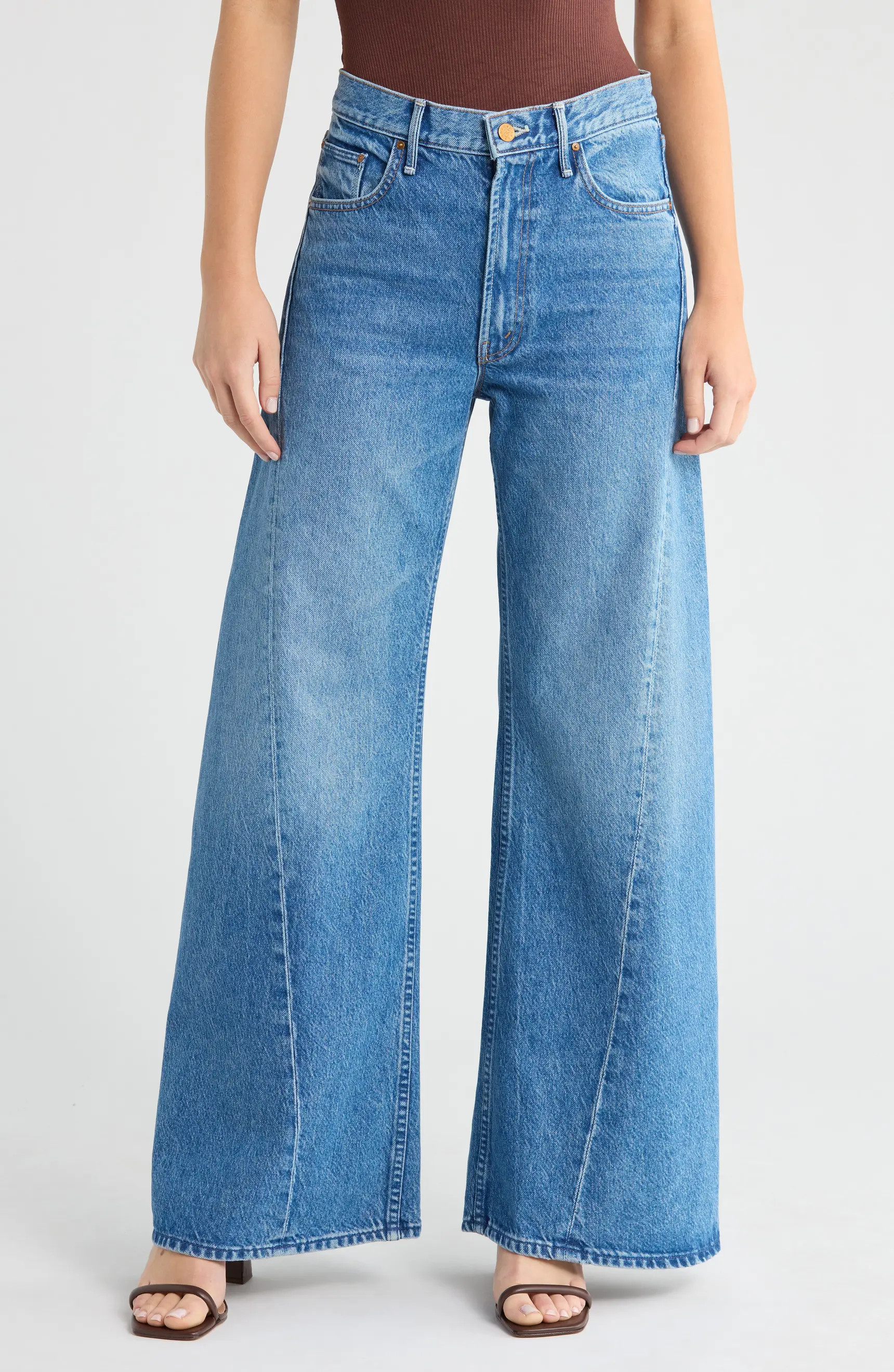Lemon Twist High Waist Wide Leg Jeans | Nordstrom