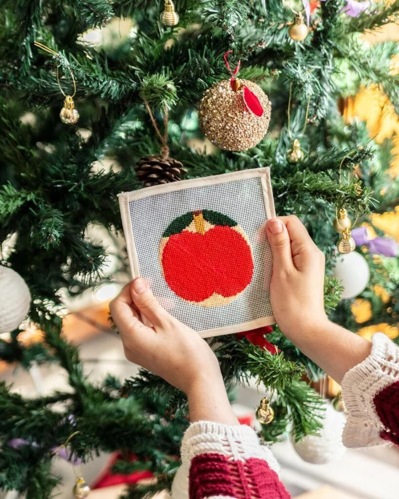Omppu Needlepoint Beginner Ornament Kit - Etsy | Etsy (US)