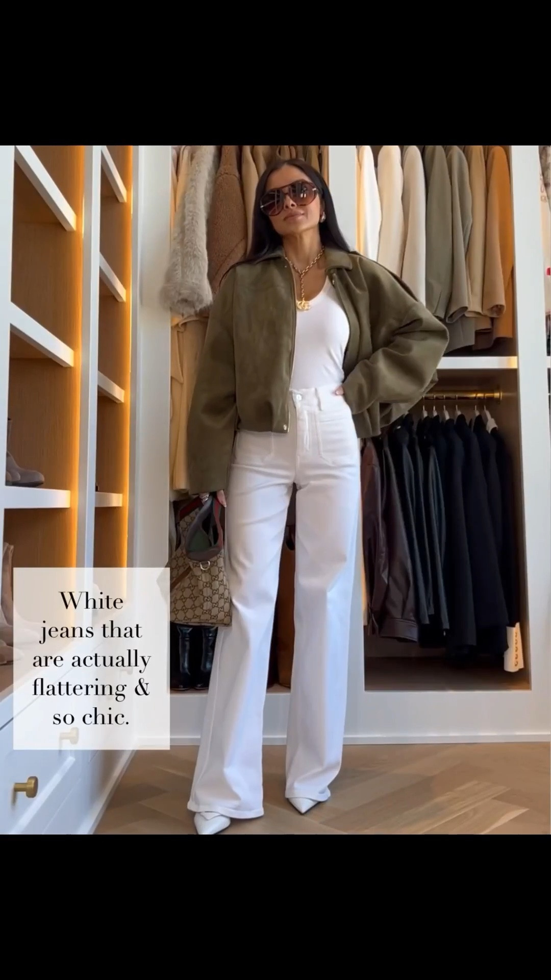 White jeans that are actually flattering and so chic. The Frame Le Slim Palazzo jeans have the perfect high rise and elongating leg that make white denim feel polished instead of overwhelming. Styled with a Zara suede bomber jacket and finished with white Prada slingback heels and the Gucci Giglio bag for a look that feels effortless but elevated.

Frame jeans - size 24, runs TTS
Zara jacket - size XS
Gucci Giglio bag
White Prada slingback heels

miamiamine white jeans that are flattering Frame Le Slim Palazzo jeans chic white denim outfit Zara suede bomber jacket Gucci Giglio bag Prada slingback heels elevated spring style polished everyday look feminine luxury outfit



#LTKOver40 #LTKPetite #LTKootd