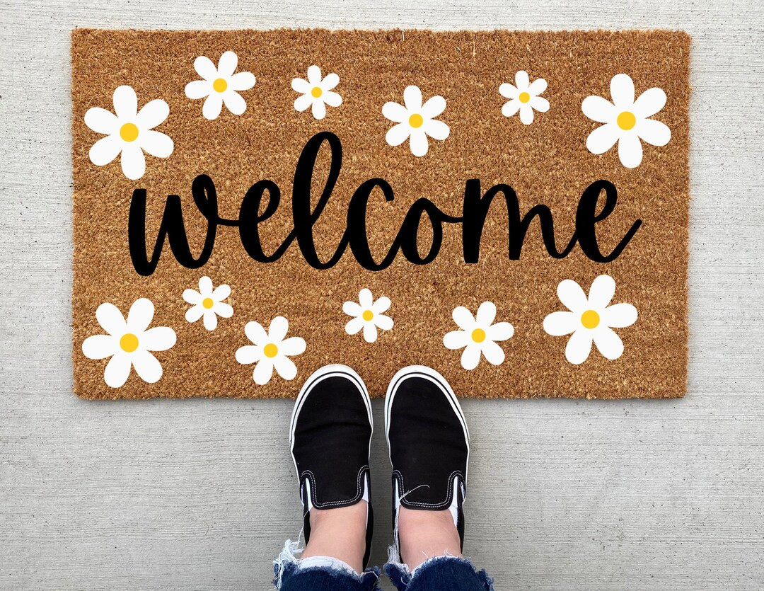 Daisy Doormat Spring Doormat Spring Decor Personalized - Etsy | Etsy (US)