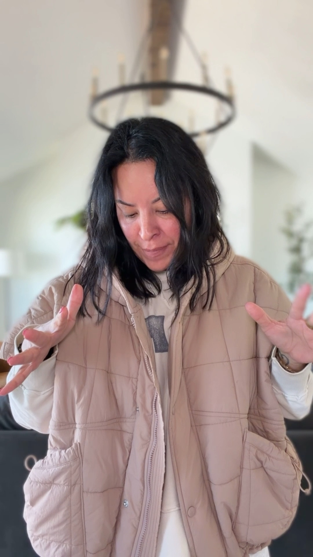 Both my vest and sweatshirt run big. I’m wearing a medium in both and still have plenty of room! 

#LTKOver40 #LTKMidsize #LTKActive