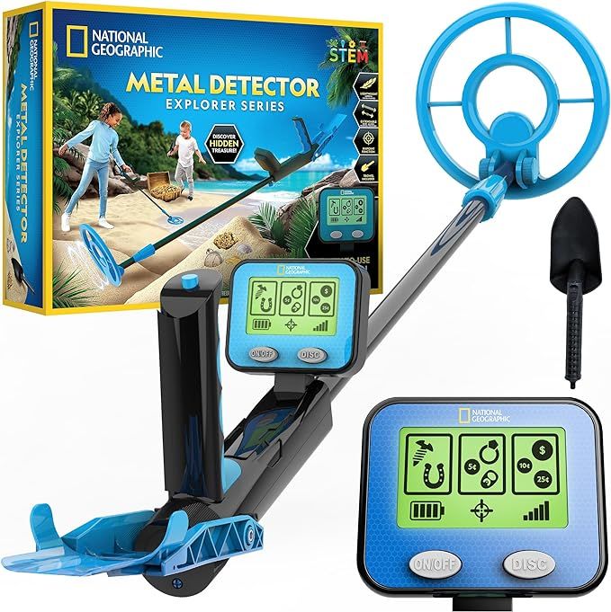 NATIONAL GEOGRAPHIC Metal Detector for Kids - 7.4" Waterproof Metal Detector Coil, Lightweight Go... | Amazon (US)