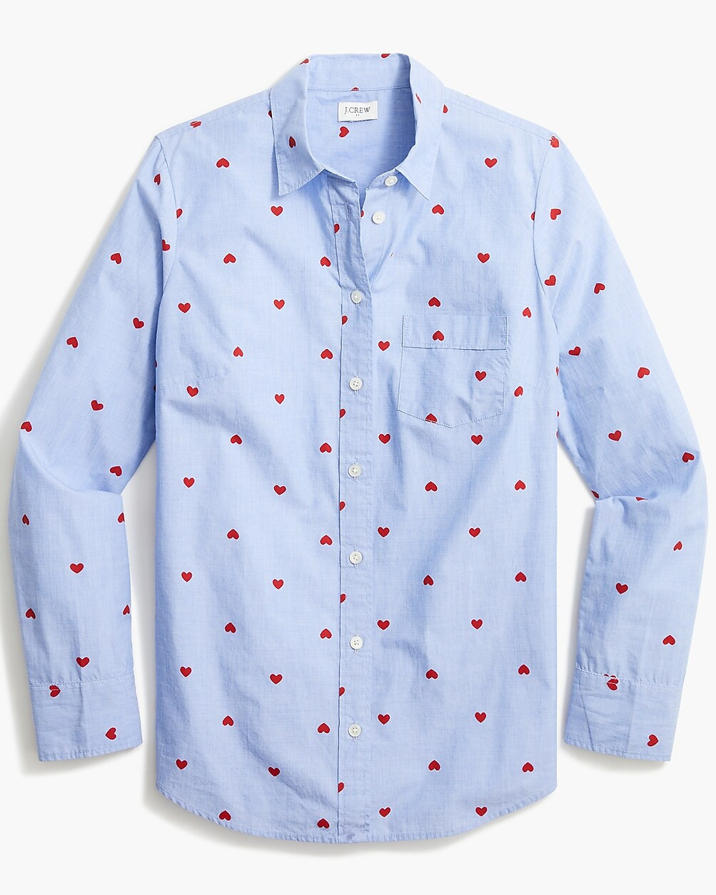 Printed button-up shirt in end-on-end cotton | J.Crew Factory