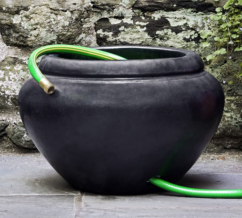 Lipped Garden Hose Pot, Graphite | Pottery Barn (US)