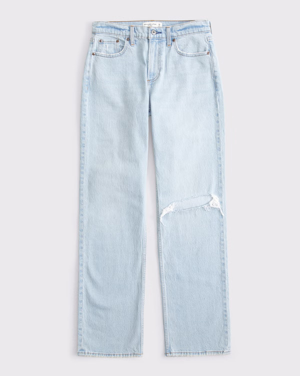 Women's Curve Love Low Rise Baggy Jean | Women's Bottoms | Abercrombie.com | Abercrombie & Fitch (US)