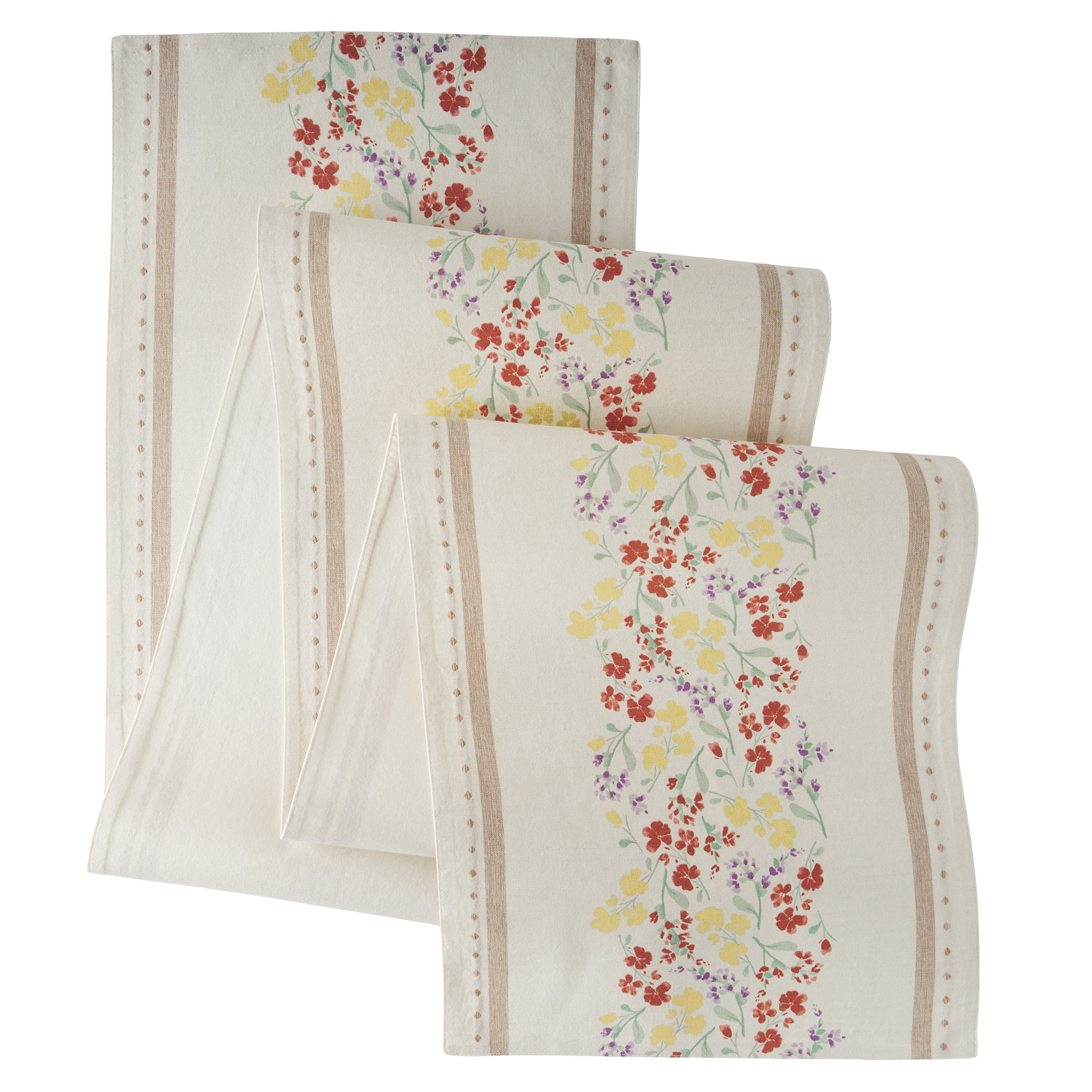 The Pioneer Woman Wildflower Fabric Table Runner, 14" x 90", Multicolor | Walmart (US)