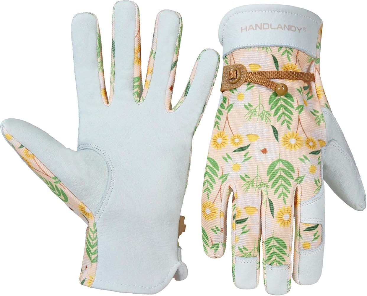 HANDLANDY Gardening Gloves for Women, Breathable Ladies Leather Garden Yard Gloves Best Gift for ... | Amazon (US)