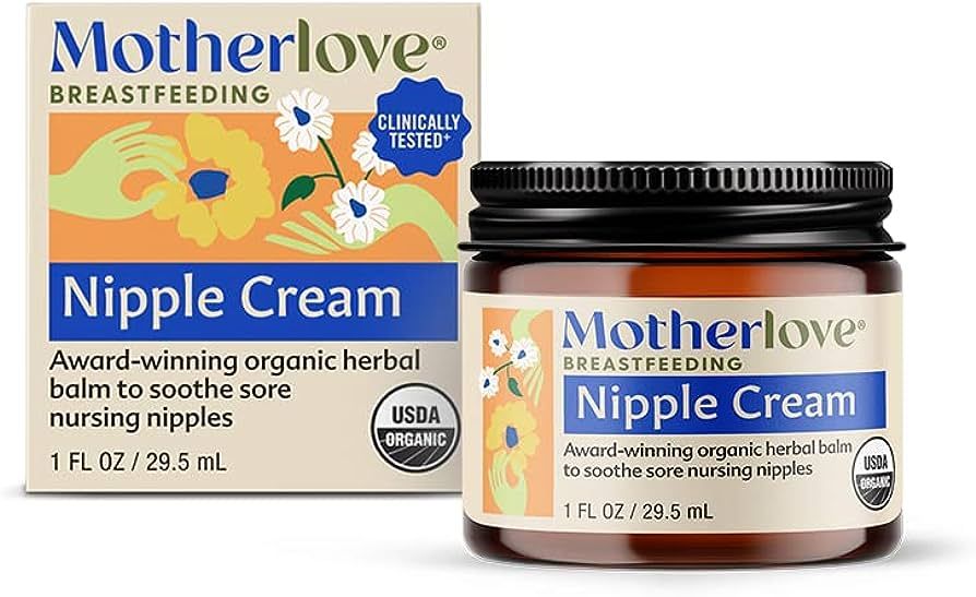 Motherlove Nipple Cream (1 oz) Organic Lanolin-Free Nipple Cream for Breastfeeding—Benefits Nur... | Amazon (US)