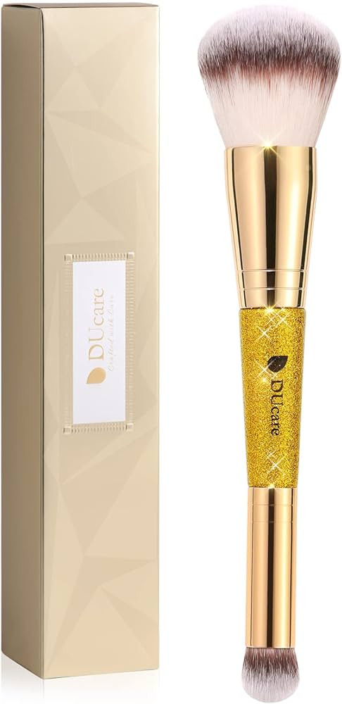 DUcare Makeup Brushes Double Ended Foundation Powder Brush Concealer Brush Perfect for Rounded Ta... | Amazon (US)