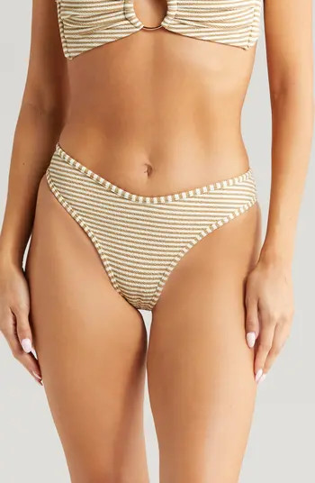 MONTCE Lulu Neutral Stripe Bikini Bottoms | Nordstrom | Nordstrom