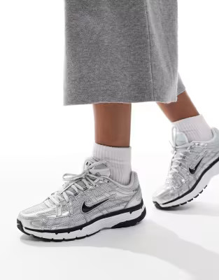 Nike P-6000 unisex trainers in silver and black | ASOS (Global)