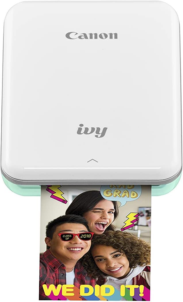 Canon IVY Mini Photo Printer for Smartphones (Mint Green) - Sticky-back prints, Pocket-size, Prin... | Amazon (US)