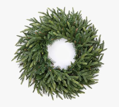 Faux Colorado Mixed Pine Wreath 30&quot; | Pottery Barn (US)