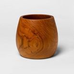 7.5" x 6.6" Decorative Wooden Vase Brown - Threshold™ | Target