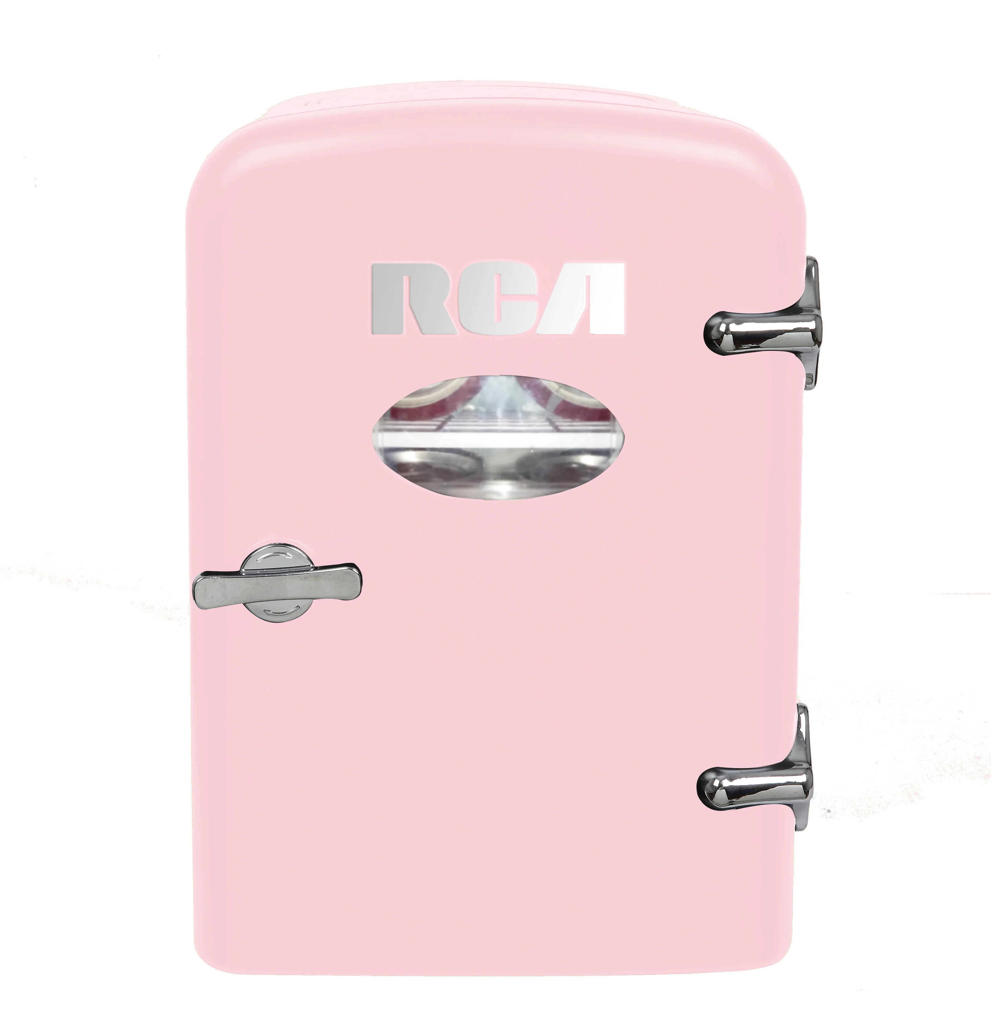 RCA Portable Retro 6-can Mini Fridge RMIS129, Pink | Walmart (US)