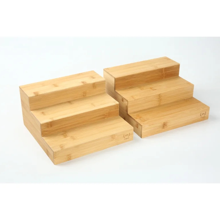 The Home Edit 3 Tier Bamboo Riser, Set of 2 - Walmart.com | Walmart (US)
