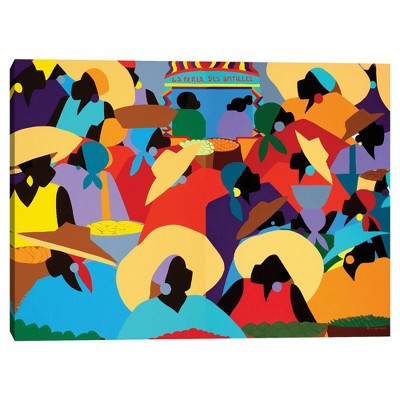 30" x 40" Petion - Ville Market by Synthia Saint James Canvas Art Print - Masterpiece Art Gallery: Modern Unframed Horizontal Decor | Target