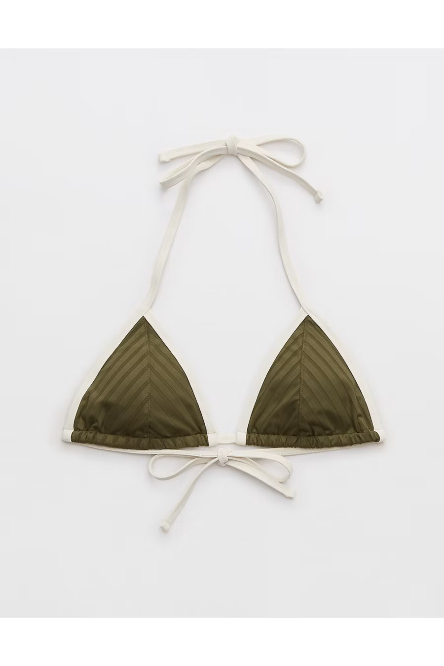 Aerie Wide Rib String Triangle Bikini Top | Aerie