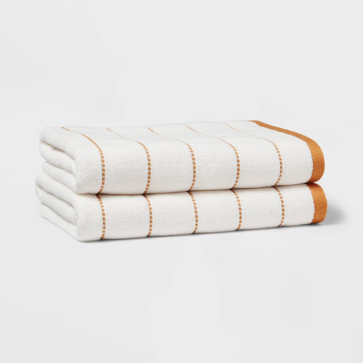 Modern Pinstriped Towel White/Yellow - Threshold™ | Target