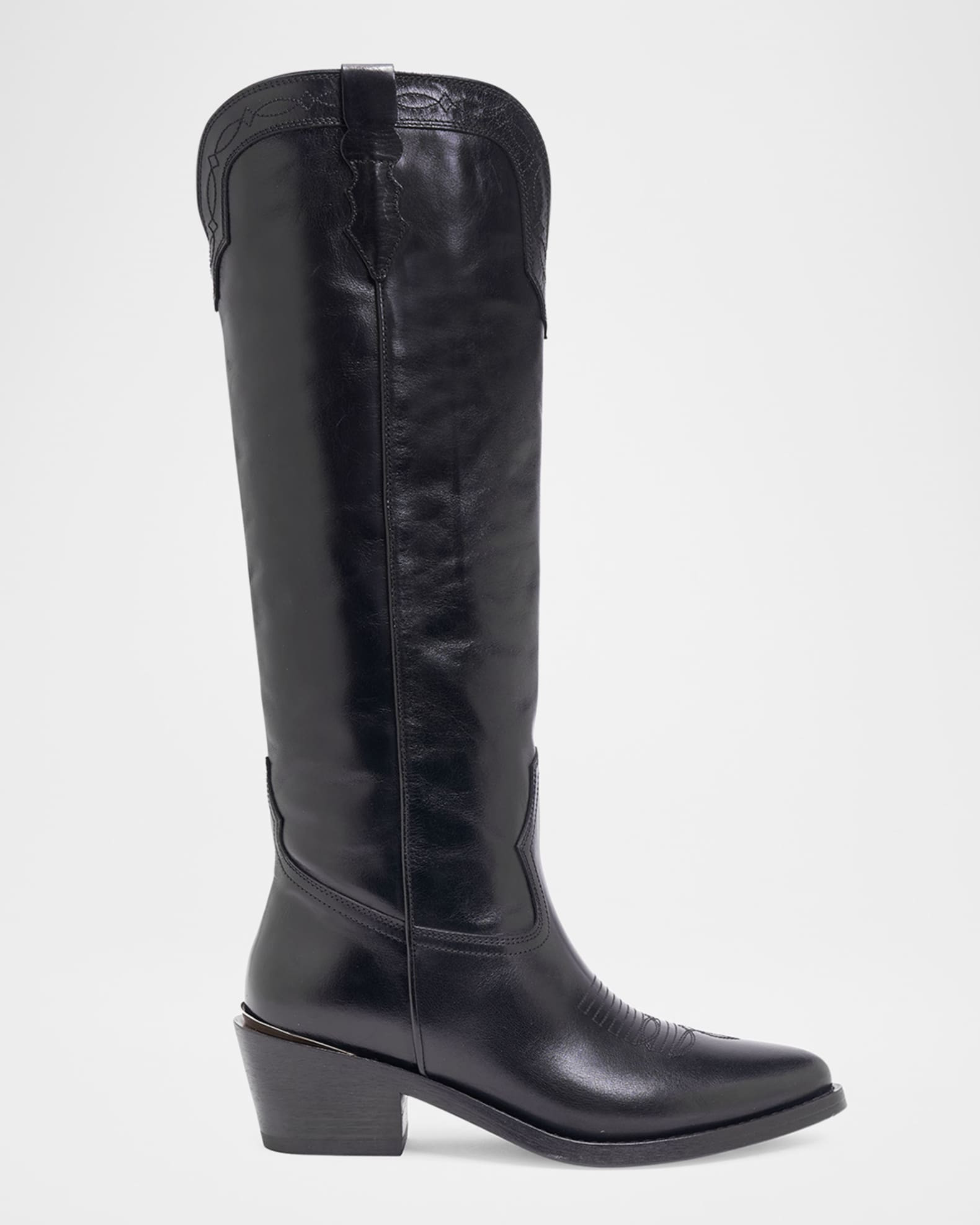 Selena Calfskin Tall Western Boots | Neiman Marcus