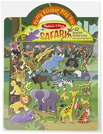 Melissa & Doug Puffy Sticker Play Set: Safari - 42 Reusable Stickers | Amazon (US)