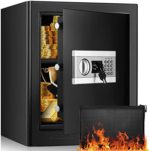 DIOSMIO Fireproof Safe Box with Fireproof Document Bag,2.08Cub Large Safe Digital Safe Box Firepr... | Amazon (US)