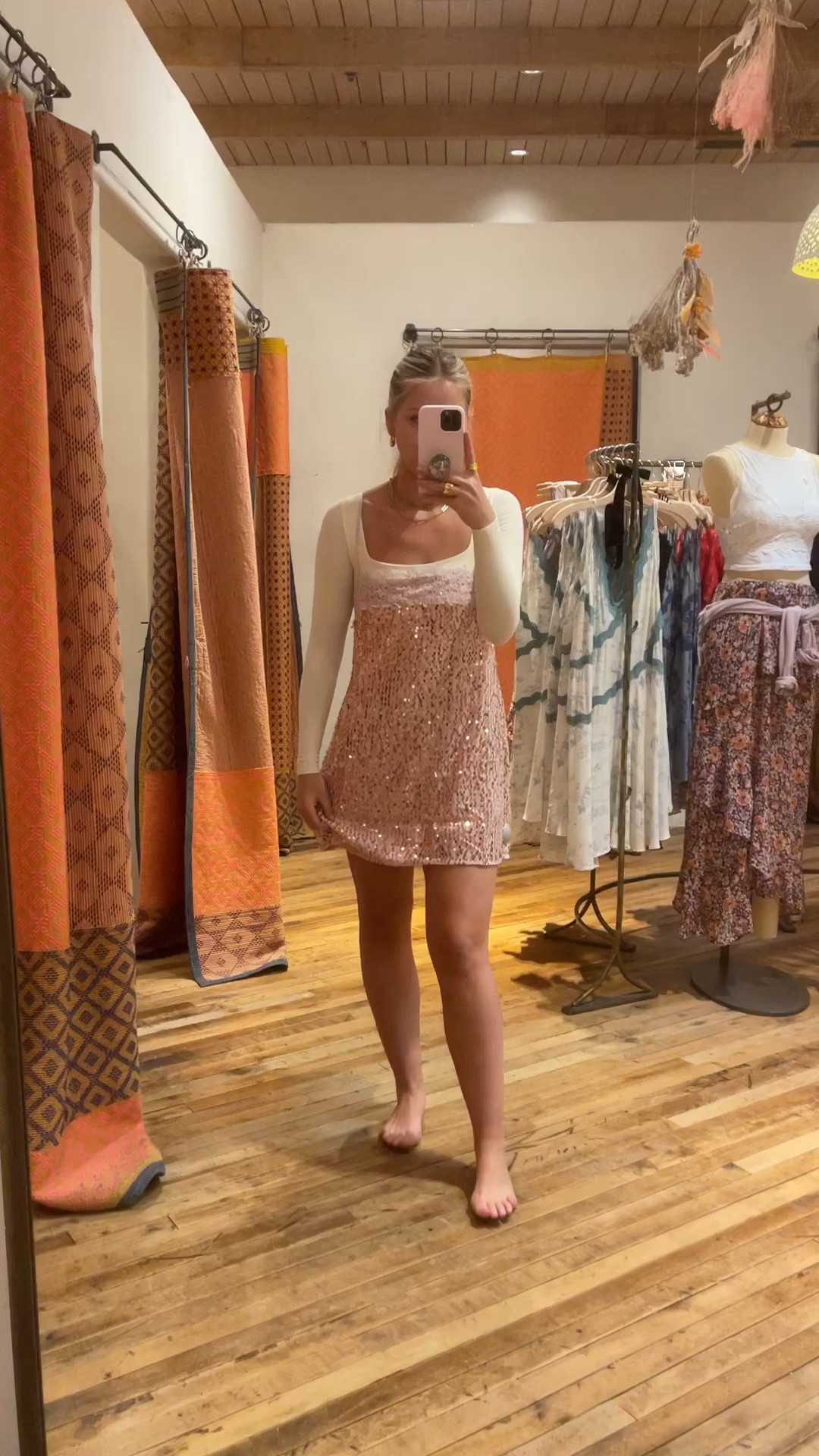 free people that girl sequin dress Free People That Girl Sequin Mini Slipdress In Fig Jam