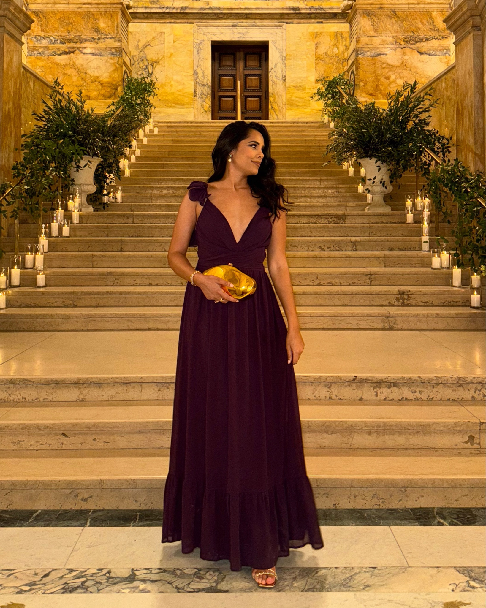 Black tie wedding guest purple dress! 

#LTKWedding #LTKStyleTip